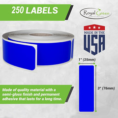 1X3 Inch (7.5Cm X 2.5Cm) Adhesive Labels Rectangle Sticker Rolls Pack 250 White