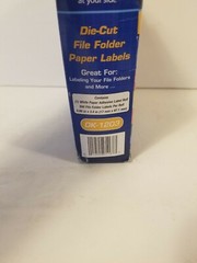 BROTHER DK-1203 White Paper File Folder Adhesive Labels 300 Count .66”x 3.4”