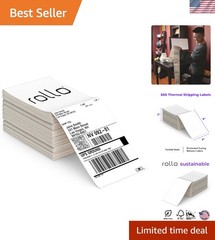 Ultra-strong Adhesive 4×6 Fanfold Thermal Labels – 500 Count, Eco-Friendly Paper