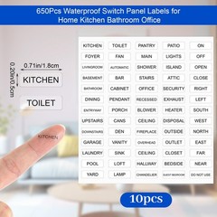650PCS Light Switch Labels Stickers Transparent Waterproof Electrical Switch