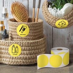 2″ Round Thermal Labels 750 Labels/Roll Self-Adhesive Multicolor Circle Sticker