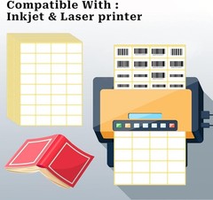 480 Pcs White Blank Labels Self Adhesive Library Book Spine Labels 1″ x 1.5″ …