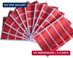50pcs 35x120mm Red 100% Total Transfer Tamper Proof Security Void Stickers | Ins