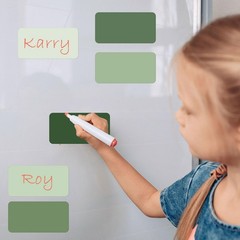 60Pcs 4 x 2 Inch Dry Erase Magnetic Labels Sage Green Reusable Name Tag Magne…