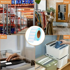 1Roll/1000Sheets of Universal Label Stickers Blank Self-Adhesive Handwritten Nam