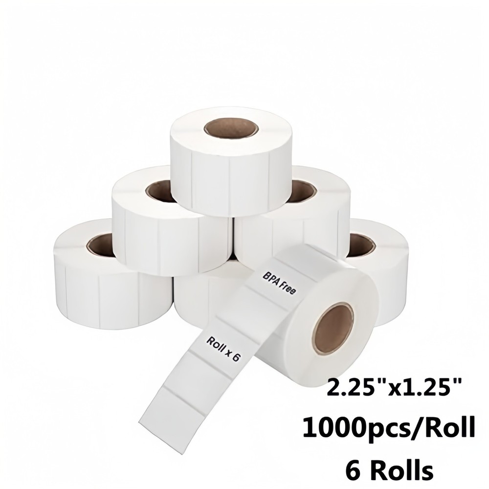 1000/Roll 2.25 x1.25 Direct Thermal Barcode Labels Zebra LP2824 TLP2824 LP2844