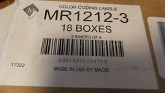 Maco MR1212-3 3/4″ Diameter Light Blue Labels 18000 Total