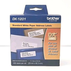 Brother DK-1201 Stand White Paper Addres QL 400 Labels 1 ROLL 1.1″x3.5″ See Pics
