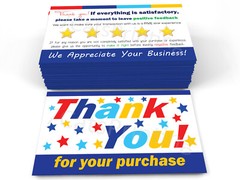 200 Thank You Cards for eBay Sellers For Your Purchase Notes