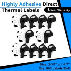 10Roll 1.1″x2.4″ Samll White Paper Address Labels DK-1209 for Brother QL-1050
