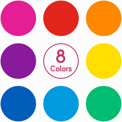 4000 PCS 3/4″ Colored Dot Stickers Circle Color Coding Labels, 8 Colors Coding L