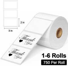 1-6 Rolls Direct Thermal 3×2 Barcode Labels Address Shipping For Zebra Rollo