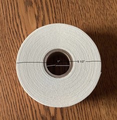 THERMAL TRANSFER LABEL, ROLL 1000, 7/8” x 7/8”PERFORATED, 1” CORE, SELF-ADHESIVE