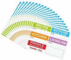 Hybsk 42x90mm Large Home Moving Labels for Boxes (20 Sheets, 120pcs)