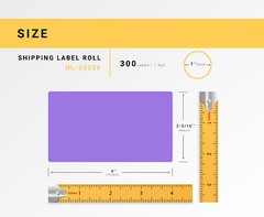 DYMO LW 30256 COLOR Direct Thermal LAVENDER Shipping Labels – (1) Roll of 300