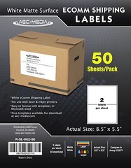 White Matte Surface Shipping Labels, Name / Address Labels