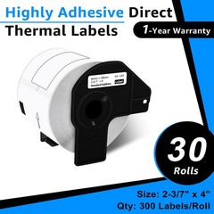 Replacement with Brother QL DK-1202 Shipping Labels 2.4″x3.9″ 300/Roll 30 Rolls