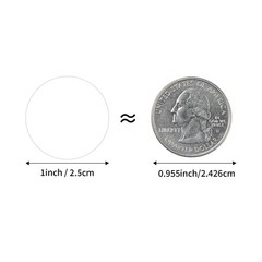 1 Inch White Round Thermal Sticker Labels, Self-Adhesive Circle Direct Therma