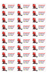 Personalized Naughty Black Cat Theme Address Labels Stickers 2.625″x01″