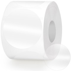 Clear Seal Sticker Labels 2 Inch round Circle Wafer Stickers/Labels 2 Inch Round