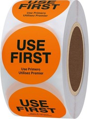 USE First Stickers Restaurant Service FIFO Label 1.5 Inch Total 500 Labels per