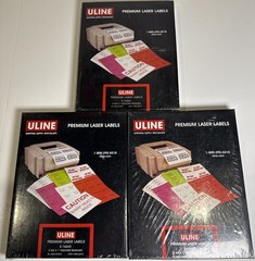 Uline Weather Resistant Laser Labels 2 5/8″ X 1″ 3000 Labels S-16643 Sealed
