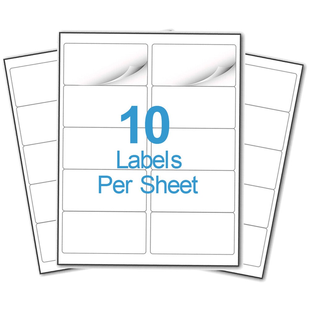 1000 Count Blank Address Shipping Labels 4″x2″ 10 Per Sheet 10-UP Self Adhesive