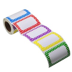 250 Stickers – 3.5″ x 2.25″Colors Plain Name tag Labels with Perforated Line …