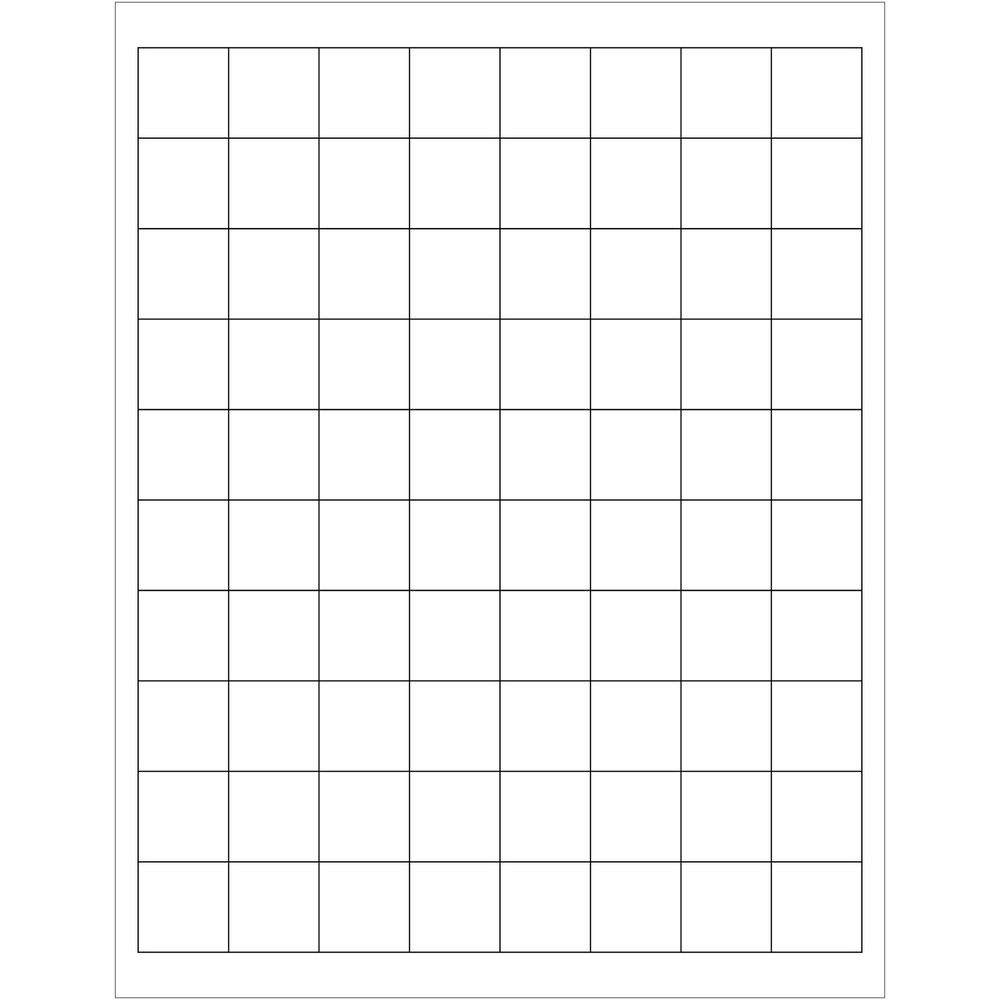 Tape Logic 1″ x 1″ White Square Labels, for Laser & Inkjet Printers, Permanen…