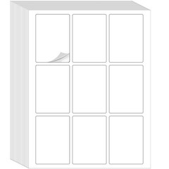 Blank Playing Card Labels, 180 Printable Stickers Inkjet & Laser Printers