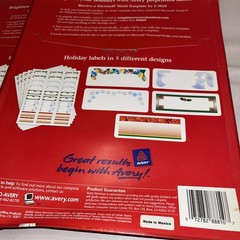3 Packs/ Avery Holiday Preprinted Labels (Product Number 88810)