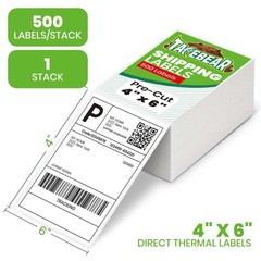 4×6 Direct Thermal Labels Fan-Fold 500Labels Top-Coated, BPA/BPS , Waterproof…