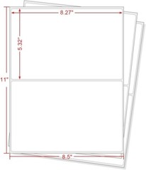 1000 Rounded Corner Shipping Labels – Half Sheet for Laser & Inkjet Printers