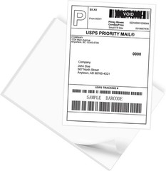 Full Sheet Shipping Labels 8.5×11 Blank White Sticker Paper 500 Sheets for La…