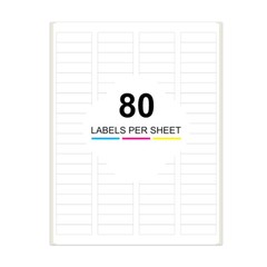 40000 1.75 x 0.5 Address Labels 80 per Sheet for Laser Inkjet Printers
