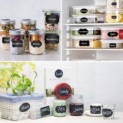 Waterproof Chalkboard Labels 180pcs with Liquid Chalk Marker for Home Organizati