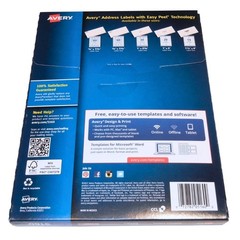Avery 5160 Easy Peel Address Labels White Laser 1×2-5/8 In 3000 Count 100 Sheets