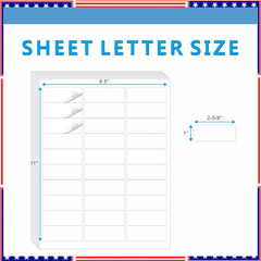 Printable Address Labels, 1″ X 2-5/8″, 900 Labels, 30 Labels per Sheet, Mailing