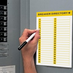 Tear Resistant Breaker Panel Labels 16 Adhesive Stickers for Easy Circuit Access