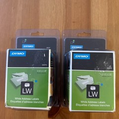 2 DYMO LabelWriter White Address Labels 1 1/8 x 3 1/2 1040 Labels 30572
