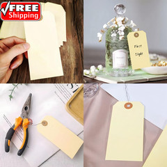 Pre-Strung Blank Shipping Labels with Wire, 120 PCS 4 3/4″ X 2 3/8″ Manila Hang
