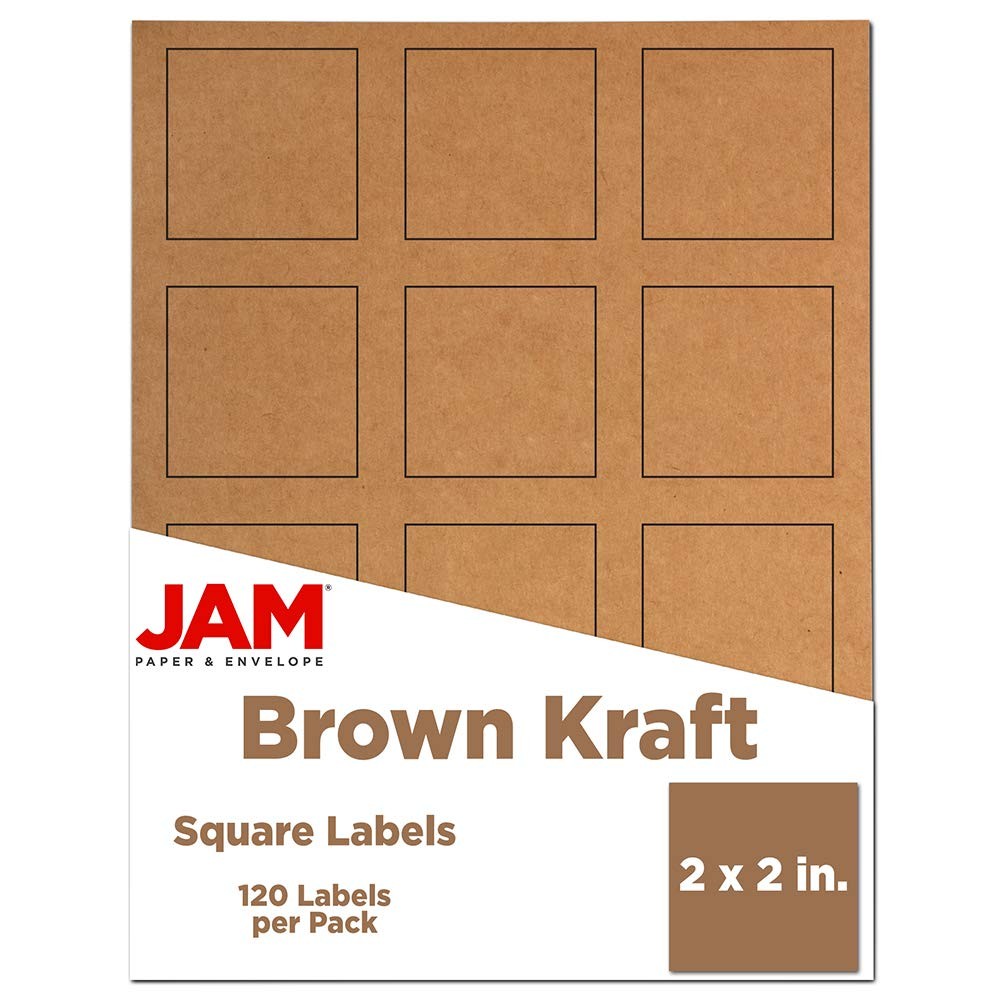 Product & Container Labels – Square – 2 x 2 – Brown Kraft – 120/Pack