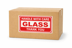 3×5 Glass Handle with Care Thank You Labels Peel & Stick 1 Roll of 500