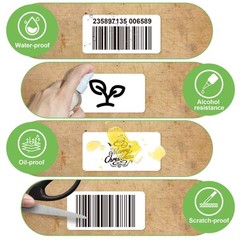 Nelko 2×1 White Thermal Labels Compatible with PL70E 1000 Rolls Adhesive