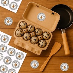 320 Pcs Quail Eggs Carton Labels, 2 Inch Round Fresh Quail Eggs Handling Stic…