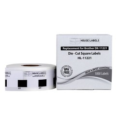 Non-OEM Fits BROTHER DK-1221 Labels + (1) REUSABLE FRAME – (50) Rolls of 1000