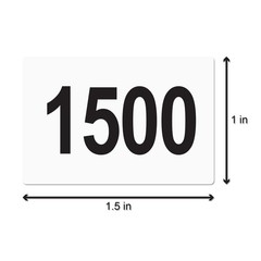 1501-2000 Consecutive Number Labels (1 x 1.5 inch, White – 500 Labels) 1501 t…
