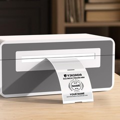 Clear Thermal Labels Vinyl 2 × 2 Inch Self-Adhesive Square Stickers Roll