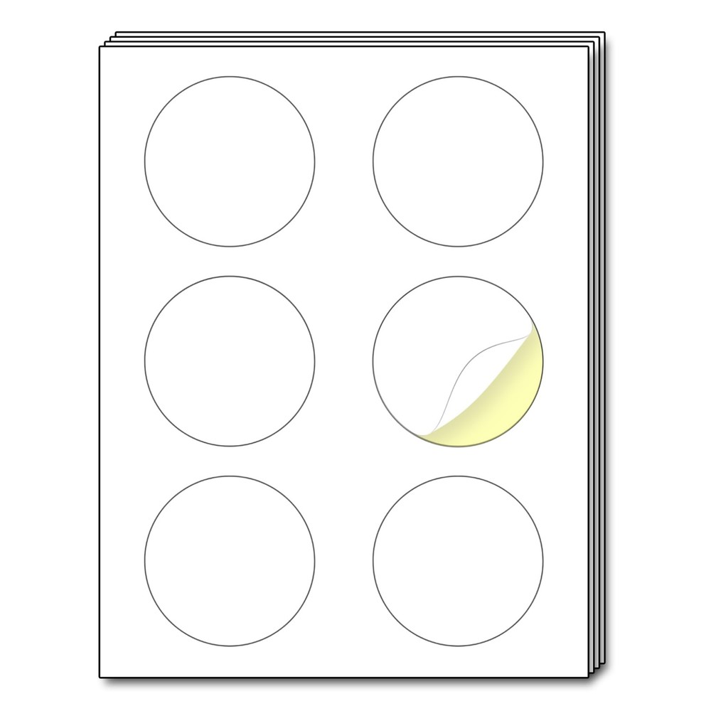 40 Sheets – 3 inch Round Circle Labels, White Printable Stickers for Laser/In…