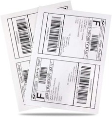 4000 Half Sheet Shipping Labels 8.5″ x 5.5″ 2 Per Sheet Self Adhesive Label